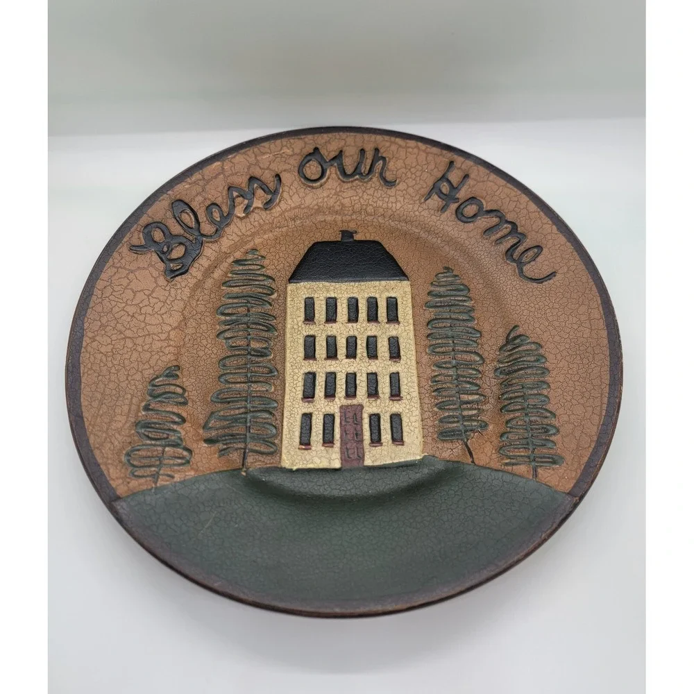 House Warming Gift Ragon House Decorative Plate "Bless Our Home" Collectible - Picture 1 of 12